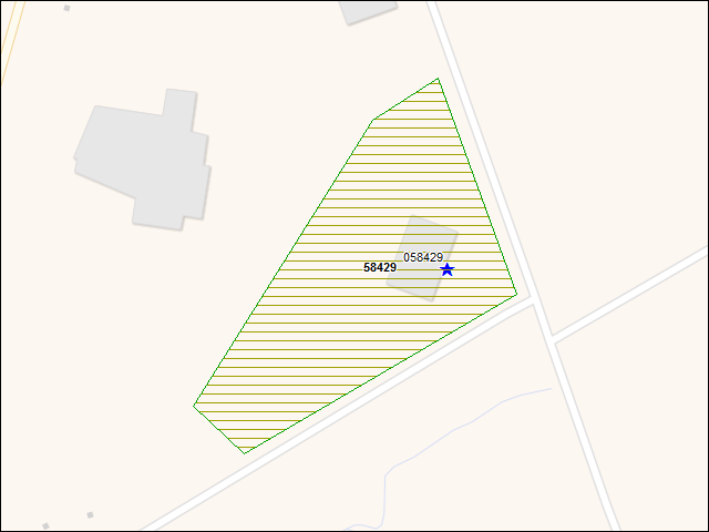 A map of the area immediately surrounding DFRP Property Number 58429