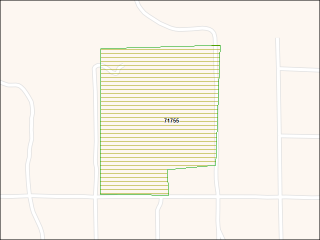 A map of the area immediately surrounding DFRP Property Number 71755