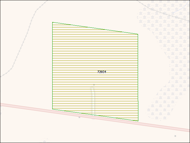 A map of the area immediately surrounding DFRP Property Number 72031