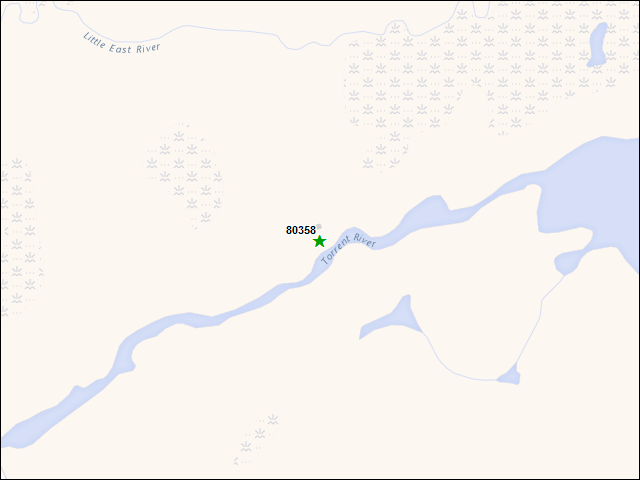 Une carte de la zone qui entoure immédiatement le bien de l'RBIF numéro 80358
