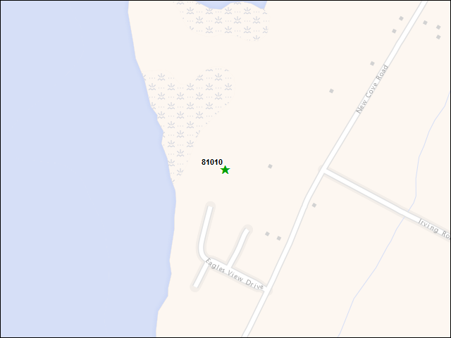 A map of the area immediately surrounding DFRP Property Number 81010