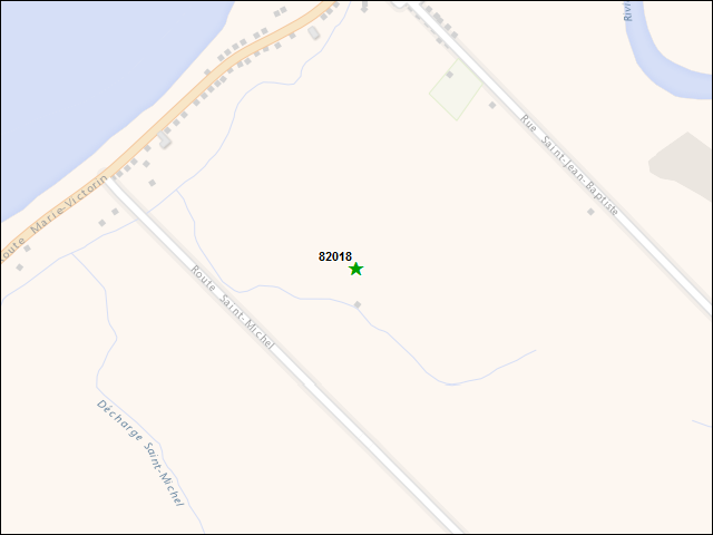 A map of the area immediately surrounding DFRP Property Number 82018
