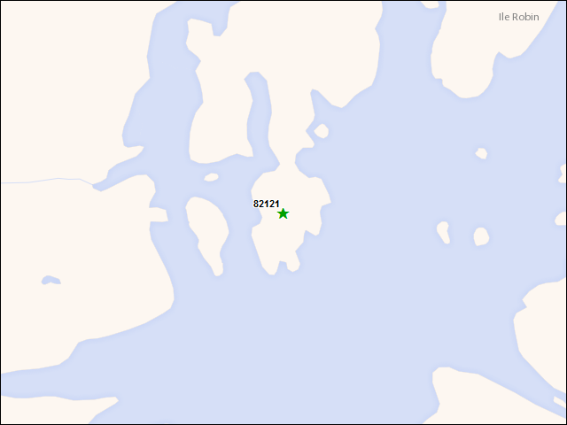 Une carte de la zone qui entoure immédiatement le bien de l'RBIF numéro 82121