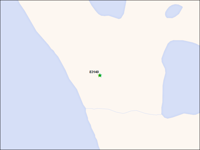 A map of the area immediately surrounding DFRP Property Number 83140