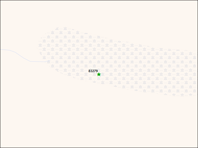 Une carte de la zone qui entoure immédiatement le bien de l'RBIF numéro 83279