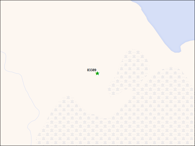 A map of the area immediately surrounding DFRP Property Number 83389