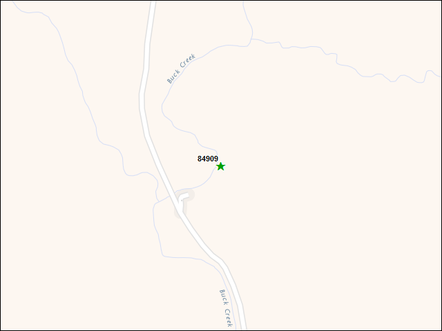 A map of the area immediately surrounding DFRP Property Number 84909