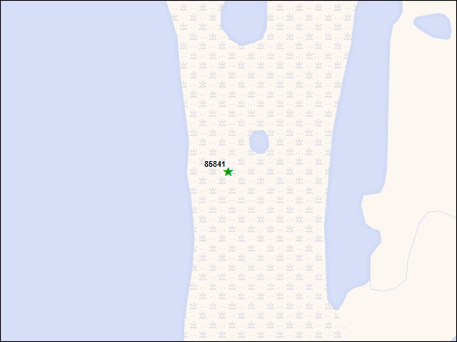 A map of the area immediately surrounding DFRP Property Number 85841