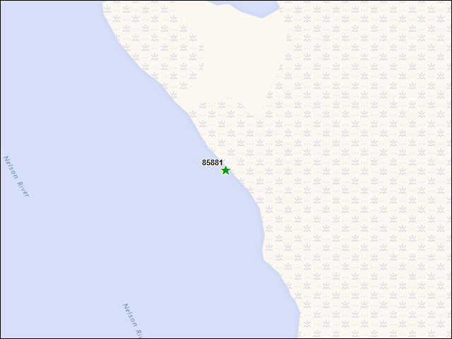 A map of the area immediately surrounding DFRP Property Number 85881