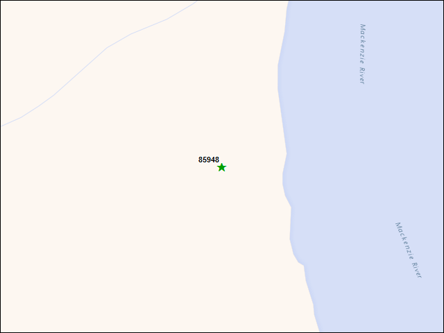 A map of the area immediately surrounding DFRP Property Number 85948