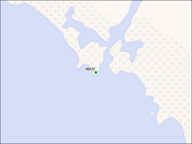 Une carte de la zone qui entoure immédiatement le bien de l'RBIF numéro 86272