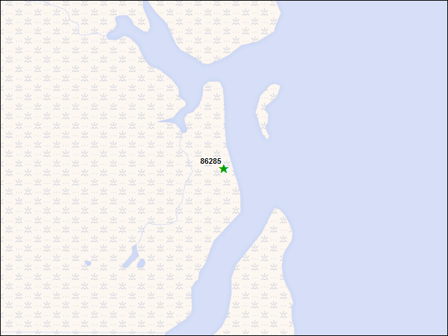 A map of the area immediately surrounding DFRP Property Number 86285