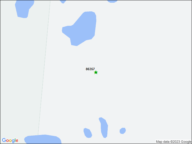 Une carte de la zone qui entoure immédiatement le bien de l'RBIF numéro 86357