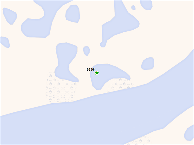 A map of the area immediately surrounding DFRP Property Number 86361