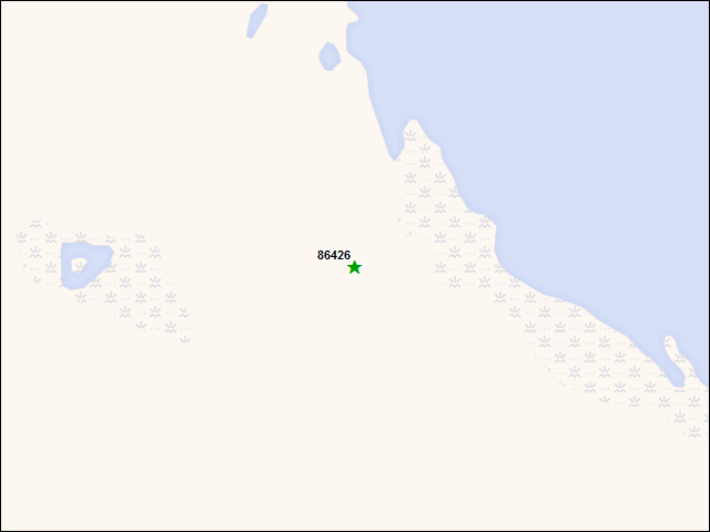 A map of the area immediately surrounding DFRP Property Number 86426
