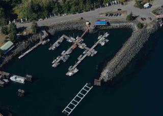 Aerial images of Small Craft Harbours Kelsey Bay, British Columbia