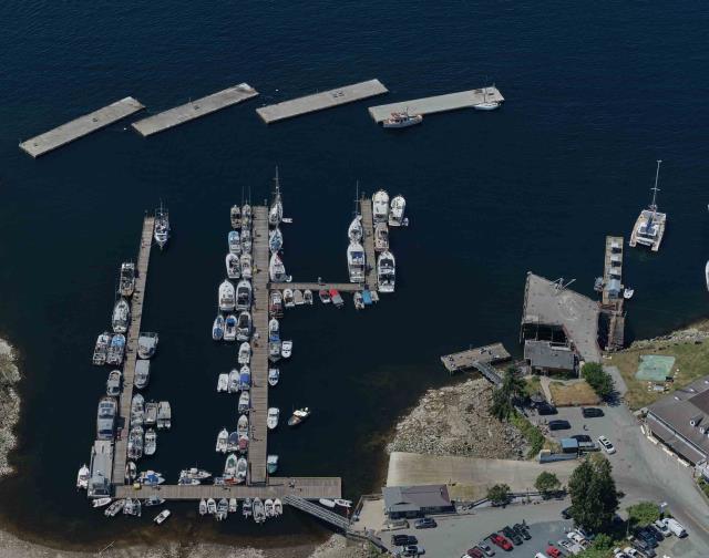 Aerial images of Small Craft Harbours Lund, British Columbia