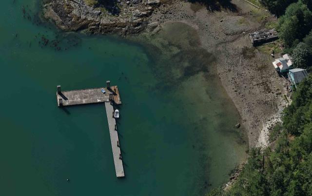 Aerial images of Small Craft Harbours Ministrel Island, British Columbia