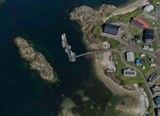 Aerial images of Small Craft Harbours Gilford Island, British Columbia