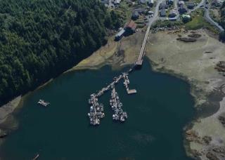 Aerial images of Small Craft Harbours Maaqtusiis, British Columbia