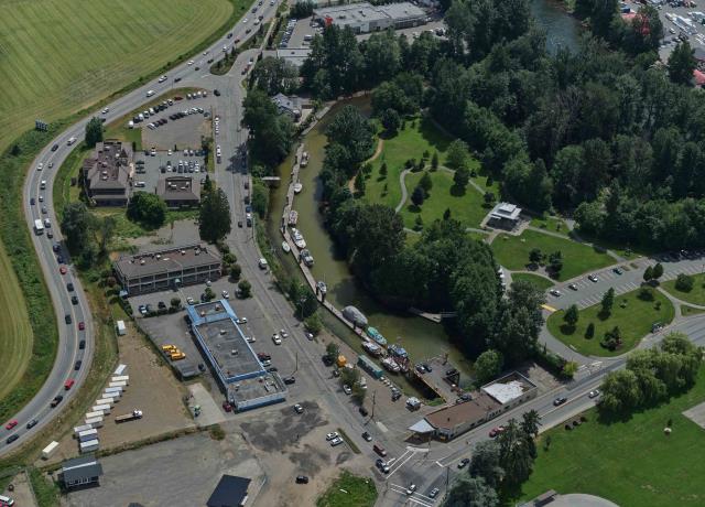 Aerial Image of Small Craft Harbour's Courtney Slough, British Columbia
