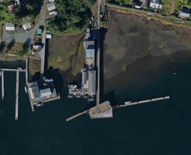 Aerial images of Small Craft Harbour's Winter Harbour British Columbia