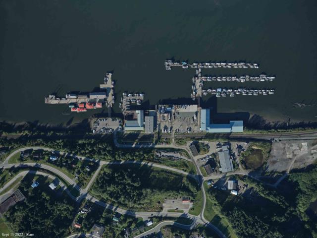 Images aériennes des ports pour petits bateaux Port Edwards, Colombie-Britannique