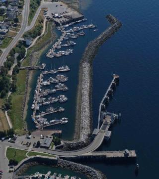 Aerial images of Small Craft Harbours Powell River, British Columbia