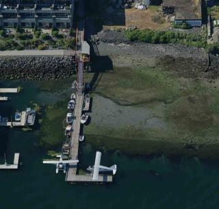Aerial images of Small Craft Harbour's Tofino Wingen, British Columbia