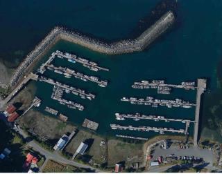 Aerial images of Small Craft Harbours Sointula, British Columbia