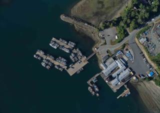 Aerial images of Small Craft Harbours Port Hardy, British Columbia