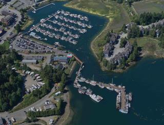 Images aériennes des ports pour petits bateaux Ucluelet Ouest, Colombie-Britannique