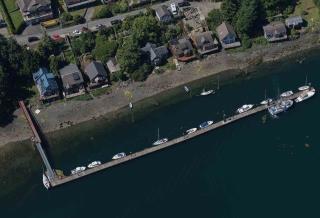 Images aériennes des ports pour petits bateaux Ucluelet Otter Rue, Colombie-Britannique