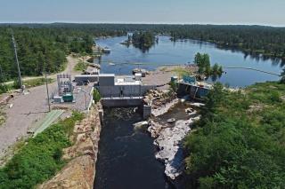 A photograph of Portage Dam Site on French River, Ontario (Property Number 11502)