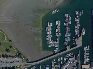 Aerial images of Small Craft Harbour's Tsehum, British Columbia