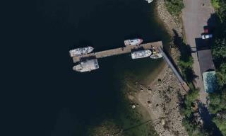 Aerial images of Small Craft Harbours Secret Cove, British Columbia