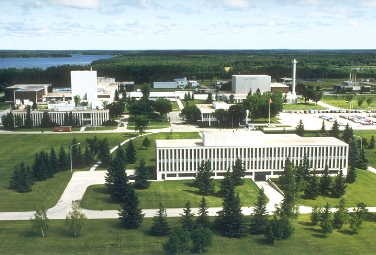 A photograph of Whiteshell Laboratories in Pinawa, Manitoba (Property Number 12314)
