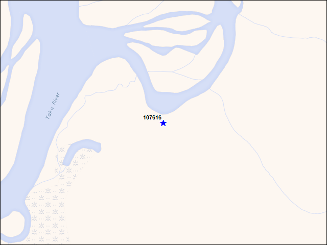 A map of the area immediately surrounding building number 107616