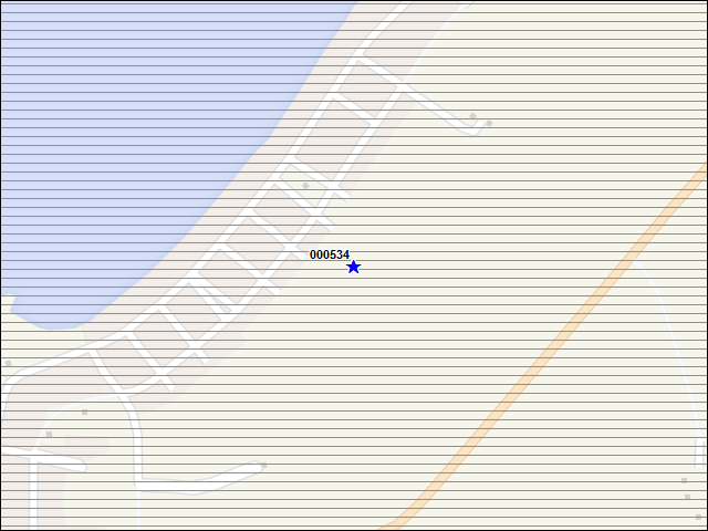 A map of the area immediately surrounding building number 000534