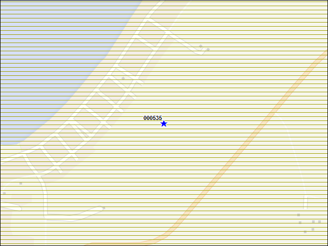 Une carte de la zone qui entoure immédiatement le bâtiment numéro 000535
