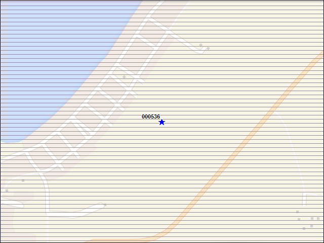 Une carte de la zone qui entoure immédiatement le bâtiment numéro 000536