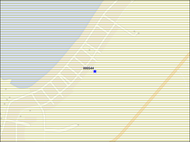 Une carte de la zone qui entoure immédiatement le bâtiment numéro 000544
