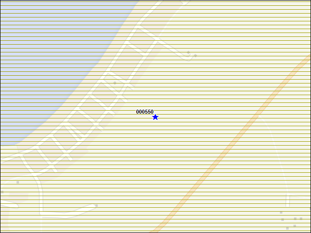 Une carte de la zone qui entoure immédiatement le bâtiment numéro 000550