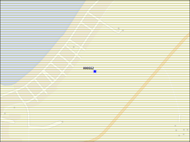 Une carte de la zone qui entoure immédiatement le bâtiment numéro 000552