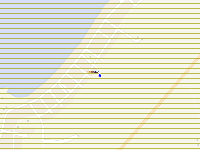 Une carte de la zone qui entoure immédiatement le bâtiment numéro 000562