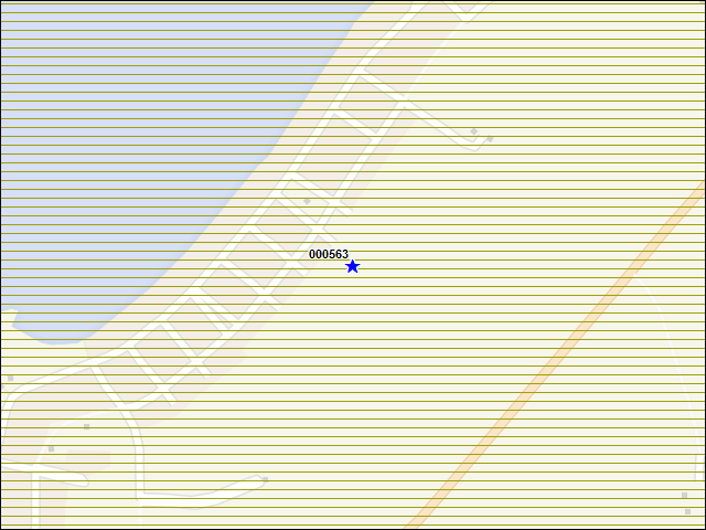 Une carte de la zone qui entoure immédiatement le bâtiment numéro 000563