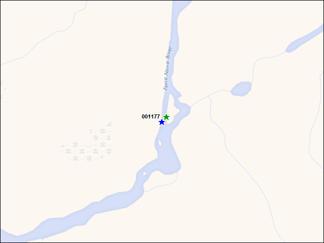 A map of the area immediately surrounding building number 001177