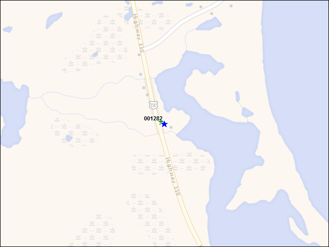 A map of the area immediately surrounding building number 001282