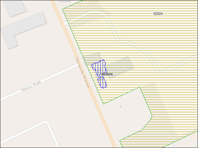 A map of the area immediately surrounding building number 002024