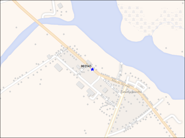 A map of the area immediately surrounding building number 003143